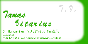 tamas vitarius business card